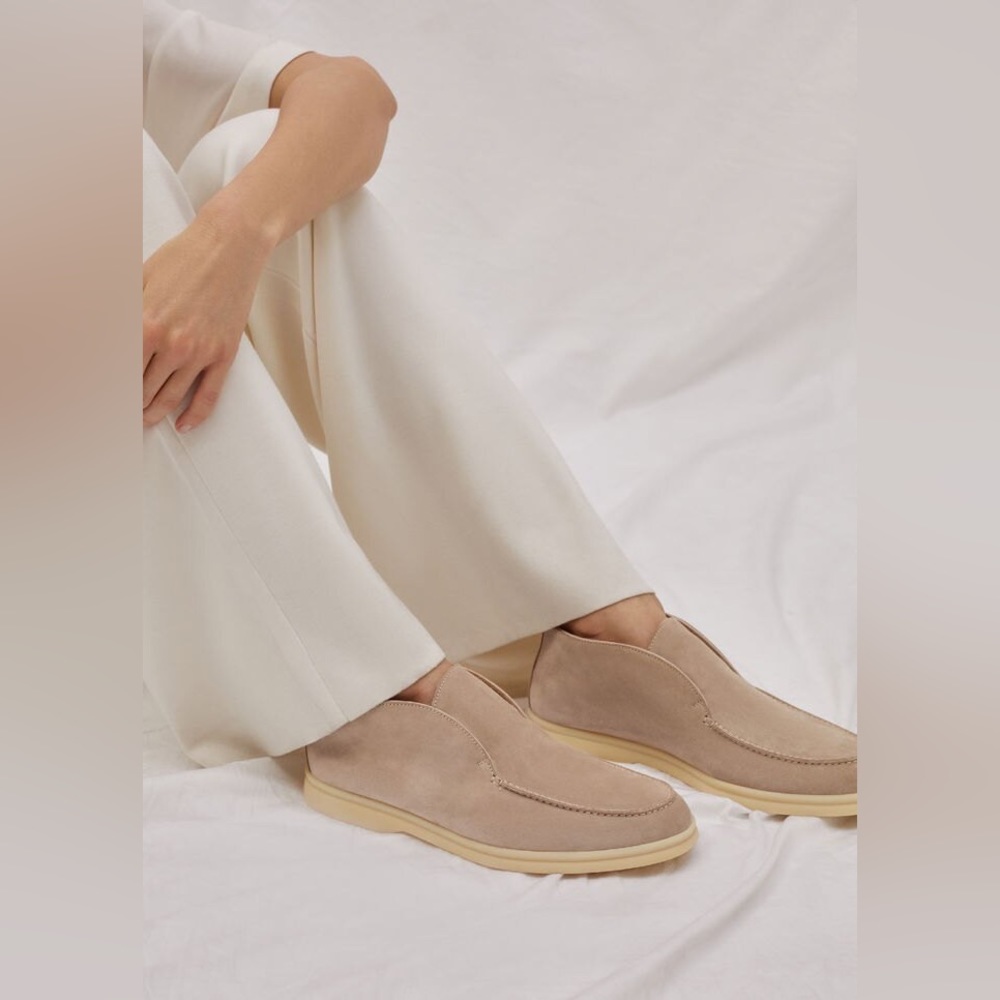 Loro Piana Open Walk Suede Booties